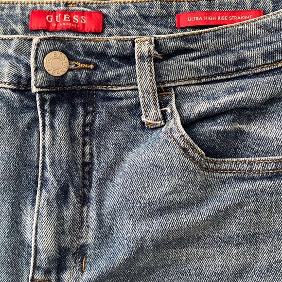 🩷 GUESS JEANS | ULTRA HIGH RISE STRAIGHT - Picture 2 of 4